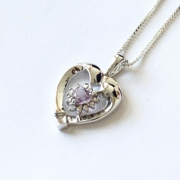 925 Sterling Silver Necklace Heart - Picture 4 of 12